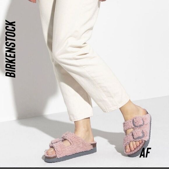BIRKENSTOCK PAPILLIO DAYTONA SLIDE IN TEDDY CRYSTAL ROSE NWT ASSORTED SIZES - Picture 2 of 14